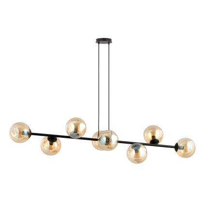 Pendel ROSSI 8xE14/10W/230V sort/beige