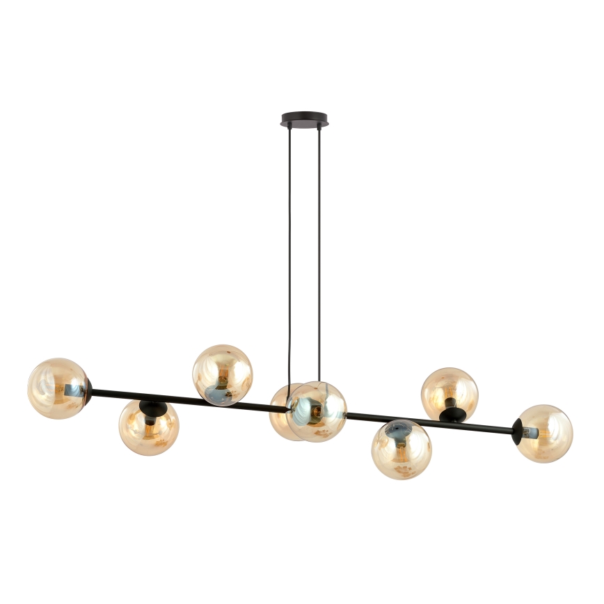 Pendel ROSSI 8xE14/10W/230V sort/beige