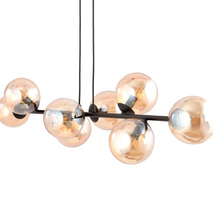 Pendel ROSSI 8xE14/10W/230V sort/beige