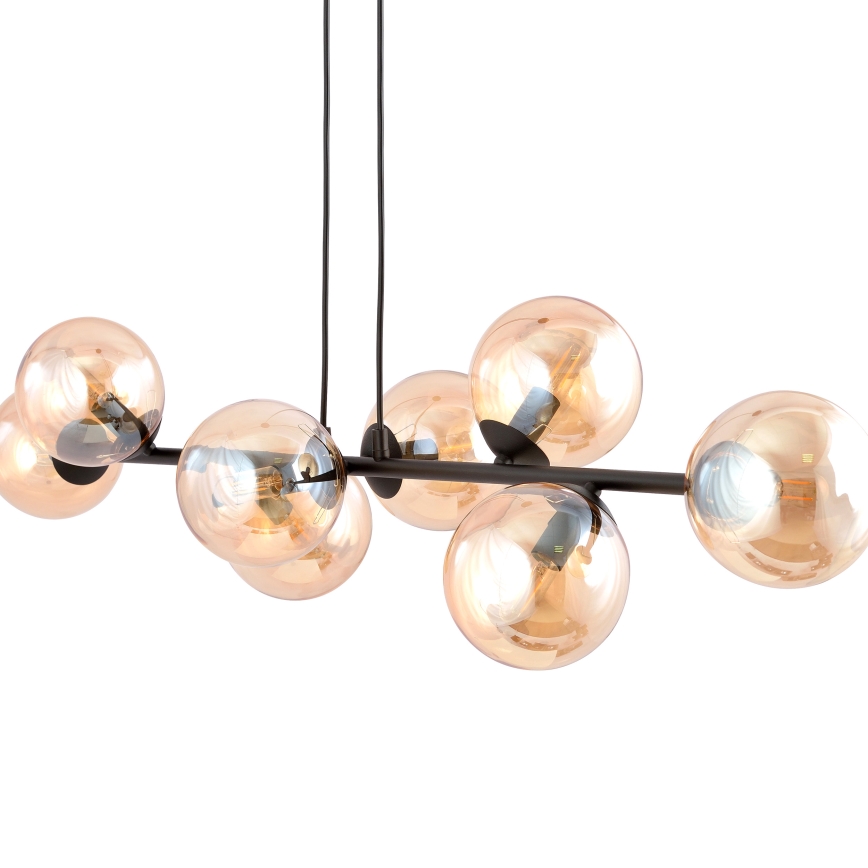 Pendel ROSSI 8xE14/10W/230V sort/beige
