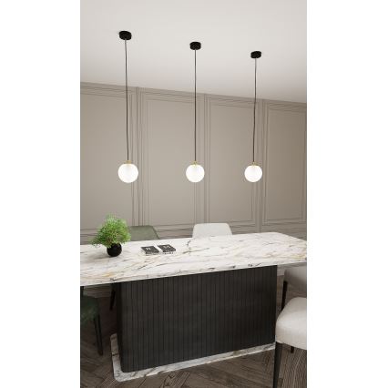 Pendel ROYAL 1xE14/10W/230V diameter 14 cm sort