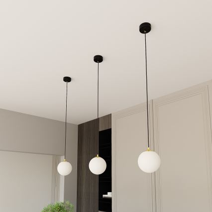 Pendel ROYAL 1xE14/10W/230V diameter 14 cm sort