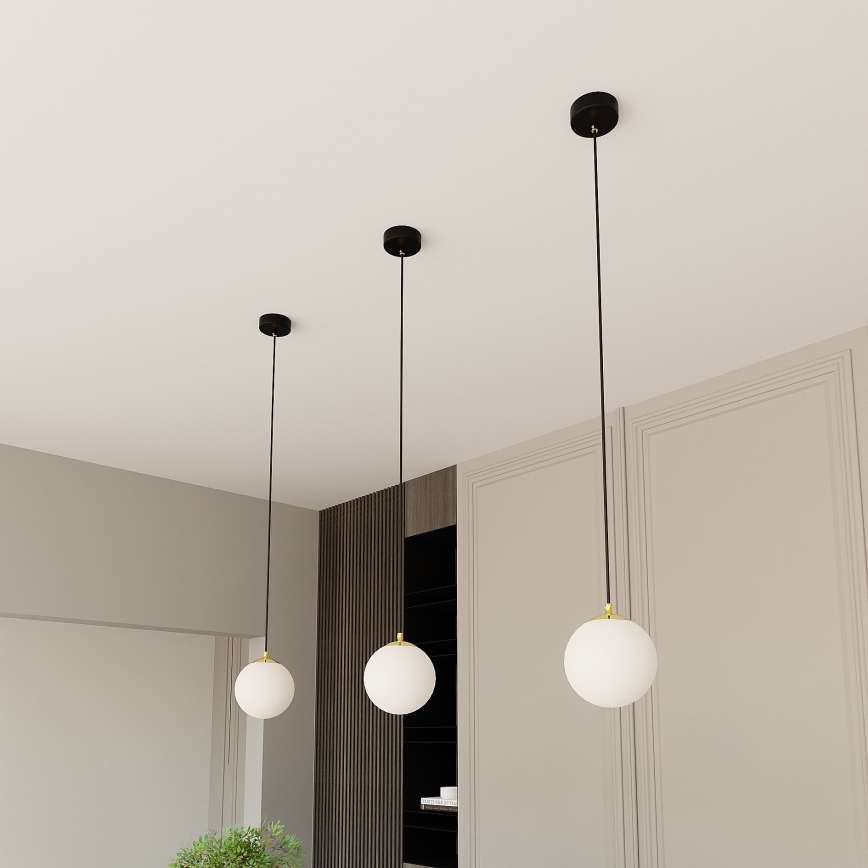 Pendel ROYAL 1xE14/10W/230V diameter 14 cm sort