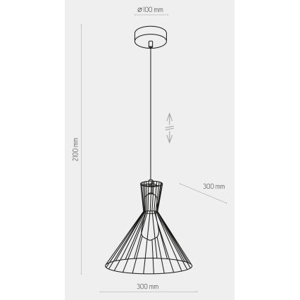 Pendel SAHARA 1xE27/60W/230V