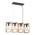 Pendel SERIES 4xE27/11W/230V træ/sort