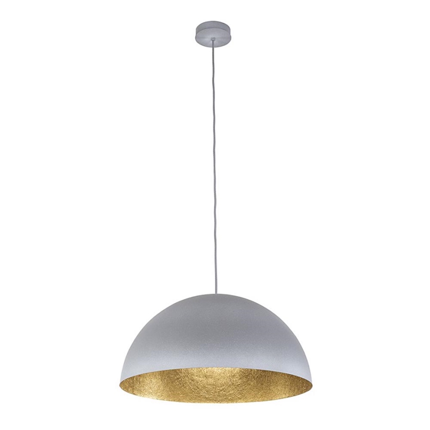 Pendel SFERA 1xE27/60W/230V diameter 35 cm grå/guldfarvet