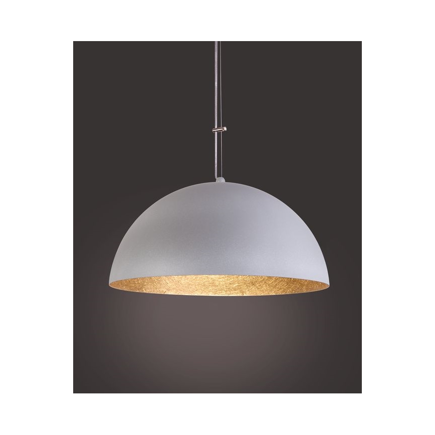 Pendel SFERA 1xE27/60W/230V diameter 50 cm grå/gylden