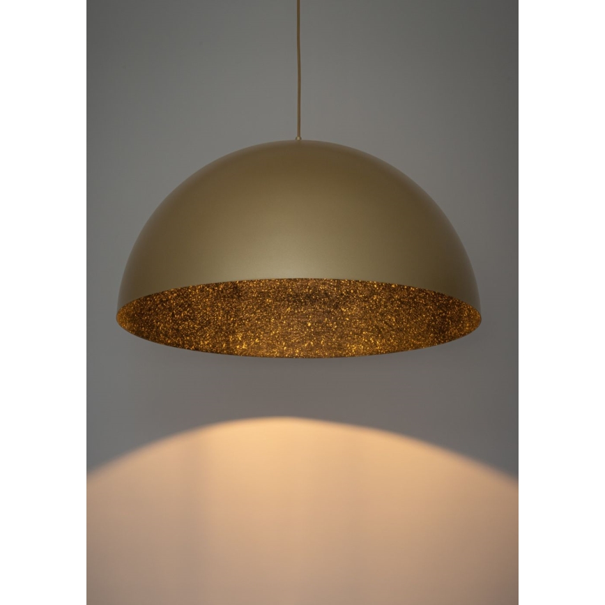 Pendel SFERA 1xE27/60W/230V diameter 50 cm gylden/sort