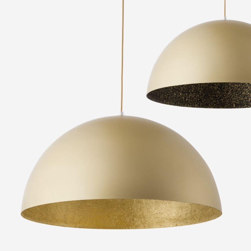 Pendel SFERA 1xE27/60W/230V diameter 50 cm gylden/sort