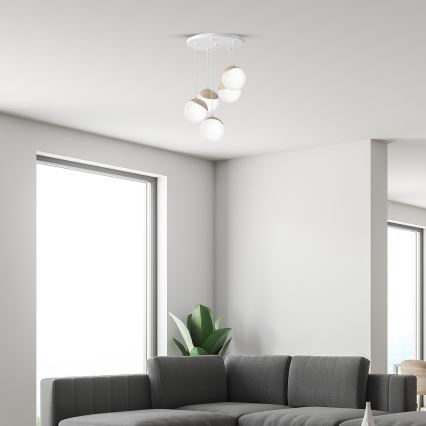 Pendel SFERA WOOD 5xE14/40W/230V