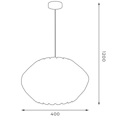Pendel SHADE 1xE27/15W/230V guldfarvet