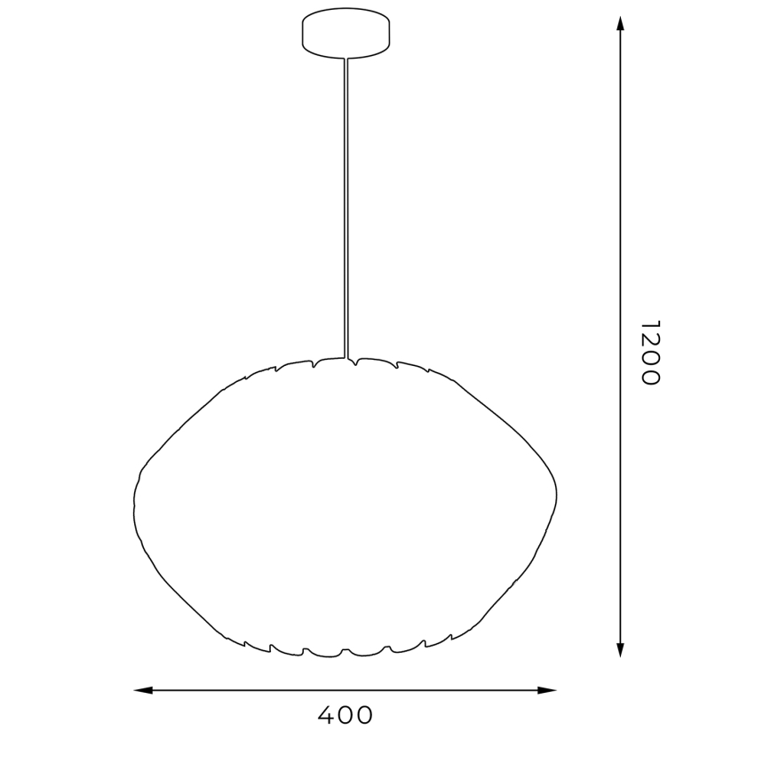 Pendel SHADE 1xE27/15W/230V guldfarvet
