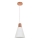 Pendel SHADE 1xE27/15W/230V kobber/hvid