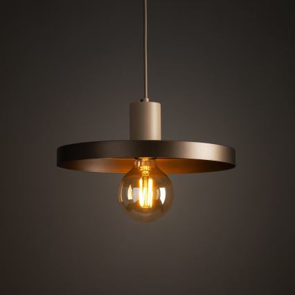 Pendel SILA 1xE27/15W/230V diameter 30 cm brun/beige