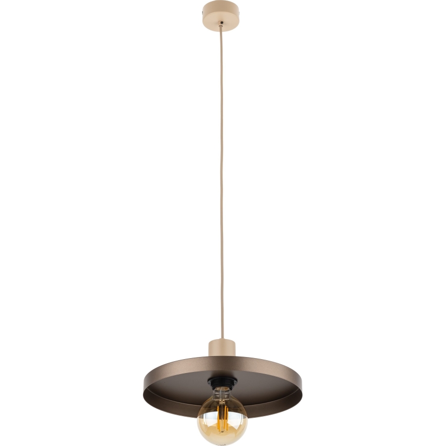 Pendel SILA 1xE27/15W/230V diameter 30 cm brun/beige