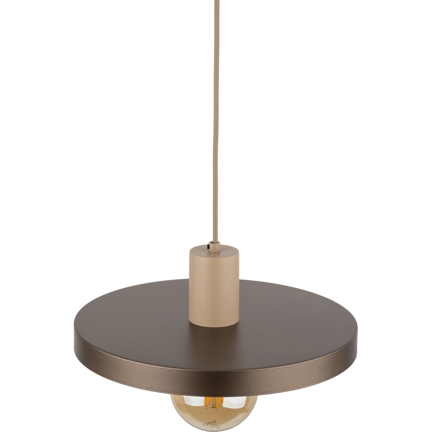 Pendel SILA 1xE27/15W/230V diameter 30 cm brun/beige