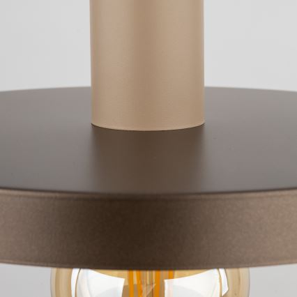 Pendel SILA 1xE27/15W/230V diameter 30 cm brun/beige