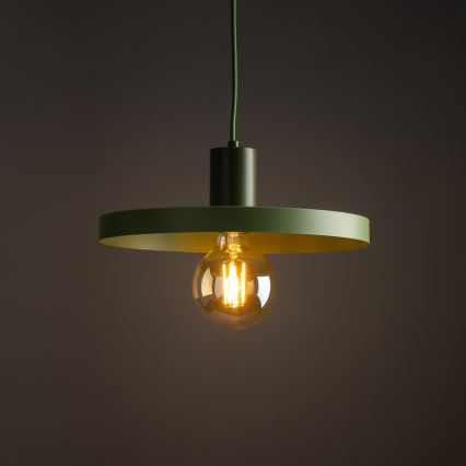 Pendel SILA 1xE27/15W/230V diameter 30 cm grøn