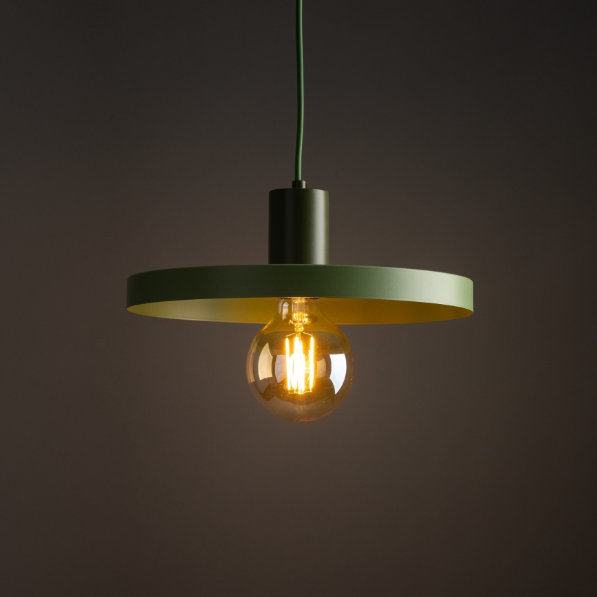 Pendel SILA 1xE27/15W/230V diameter 30 cm grøn