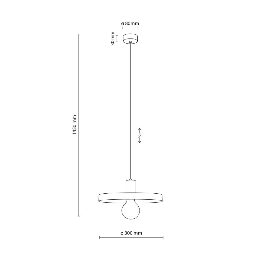 Pendel SILA 1xE27/15W/230V diameter 30 cm grøn