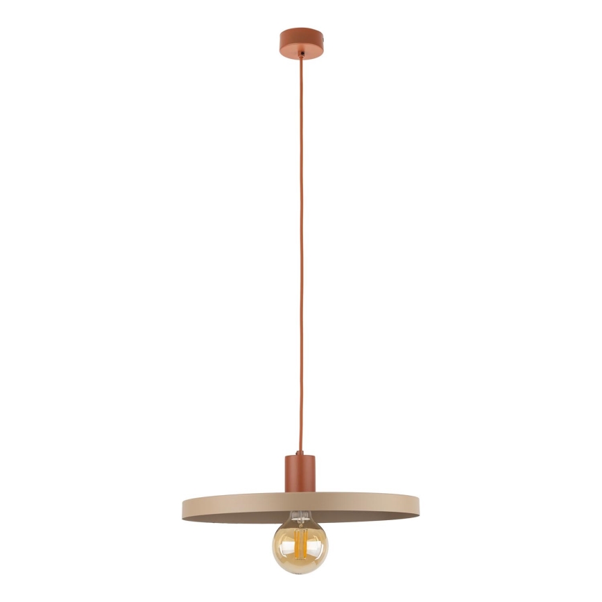 Pendel SILA 1xE27/15W/230V diameter 40 cm beige/mursten