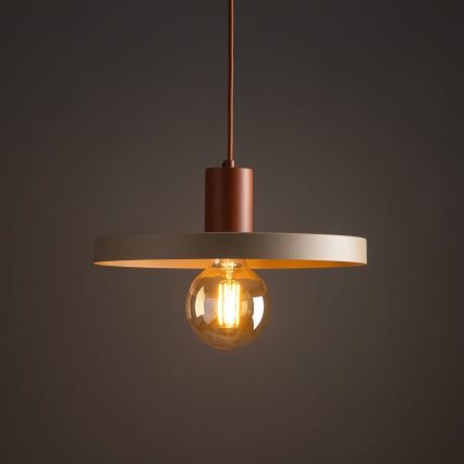 Pendel SILA 1xE27/15W/230V diameter 40 cm beige/mursten