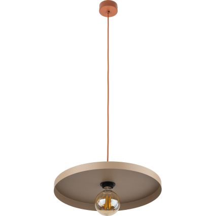 Pendel SILA 1xE27/15W/230V diameter 40 cm beige/mursten