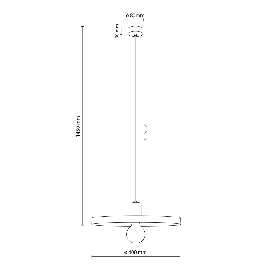 Pendel SILA 1xE27/15W/230V diameter 40 cm beige/mursten