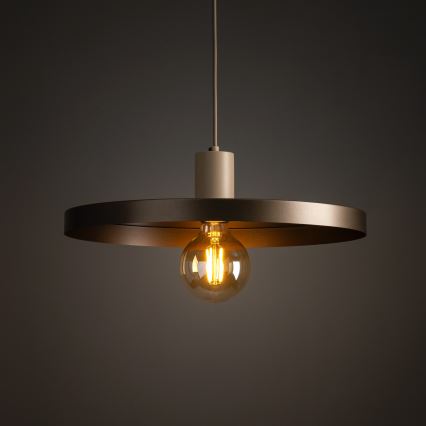 Pendel SILA 1xE27/15W/230V diameter 40 cm brun/beige