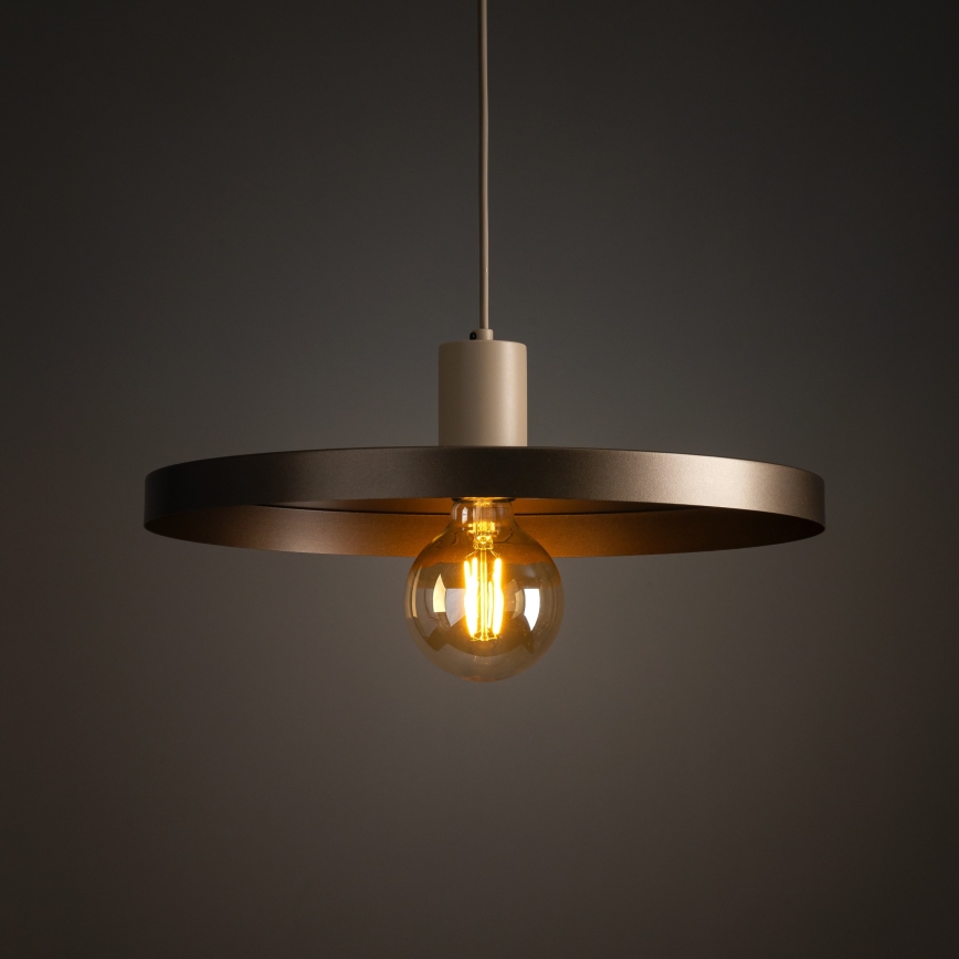 Pendel SILA 1xE27/15W/230V diameter 40 cm brun/beige