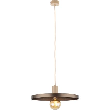 Pendel SILA 1xE27/15W/230V diameter 40 cm brun/beige