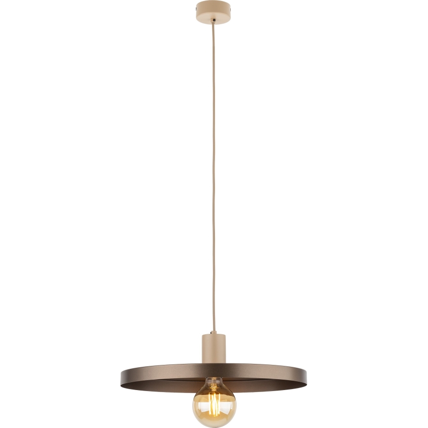 Pendel SILA 1xE27/15W/230V diameter 40 cm brun/beige