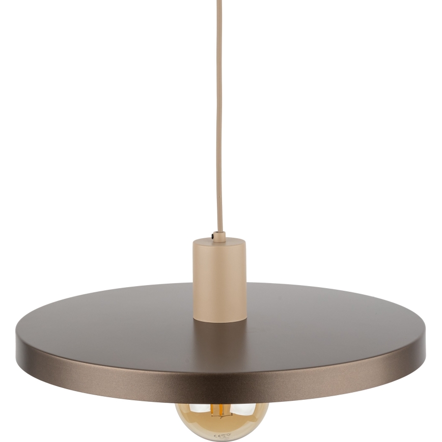 Pendel SILA 1xE27/15W/230V diameter 40 cm brun/beige