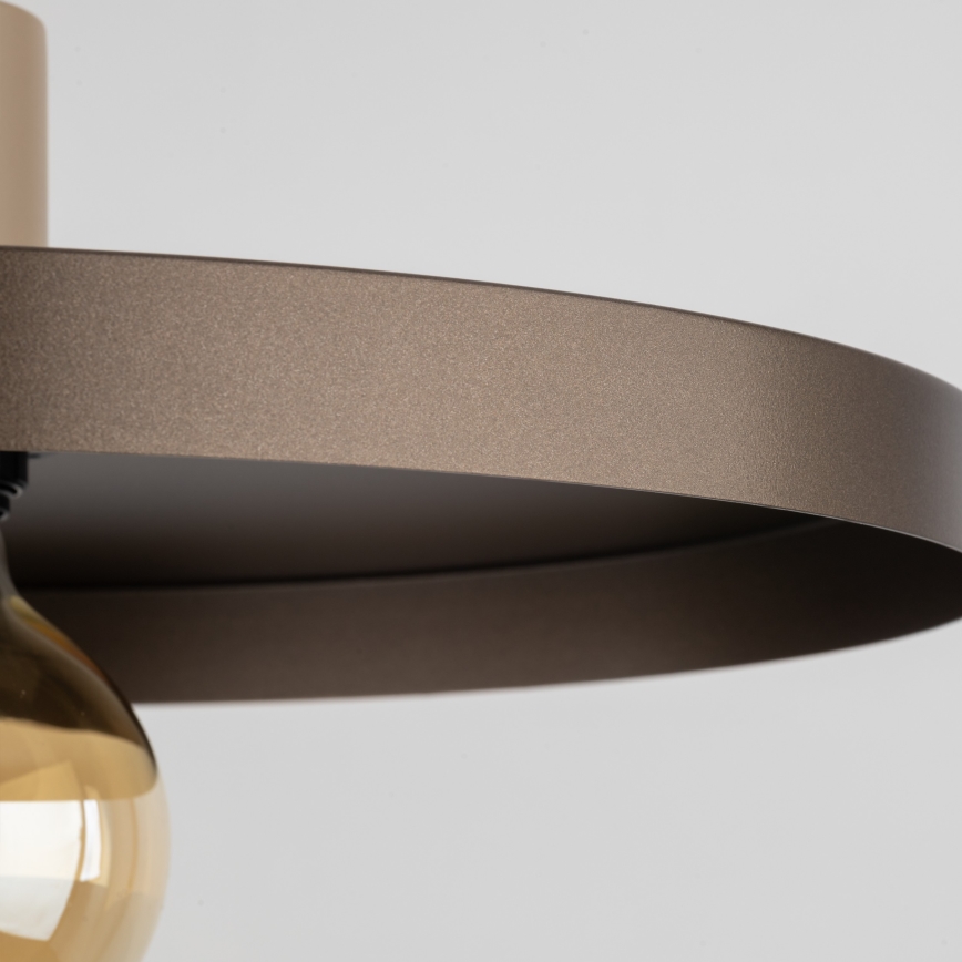 Pendel SILA 1xE27/15W/230V diameter 40 cm brun/beige