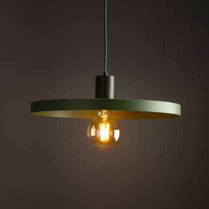 Pendel SILA 1xE27/15W/230V diameter 40 cm grøn