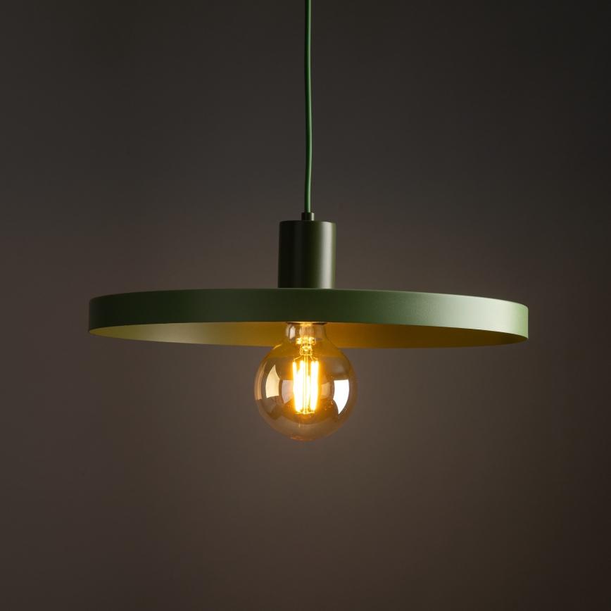 Pendel SILA 1xE27/15W/230V diameter 40 cm grøn
