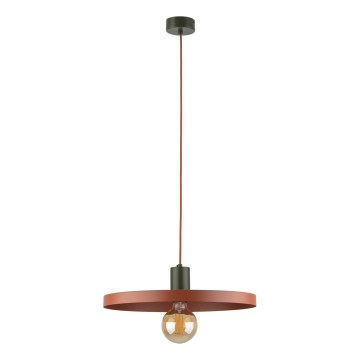 Pendel SILA 1xE27/15W/230V diameter 40 cm mursten/grøn