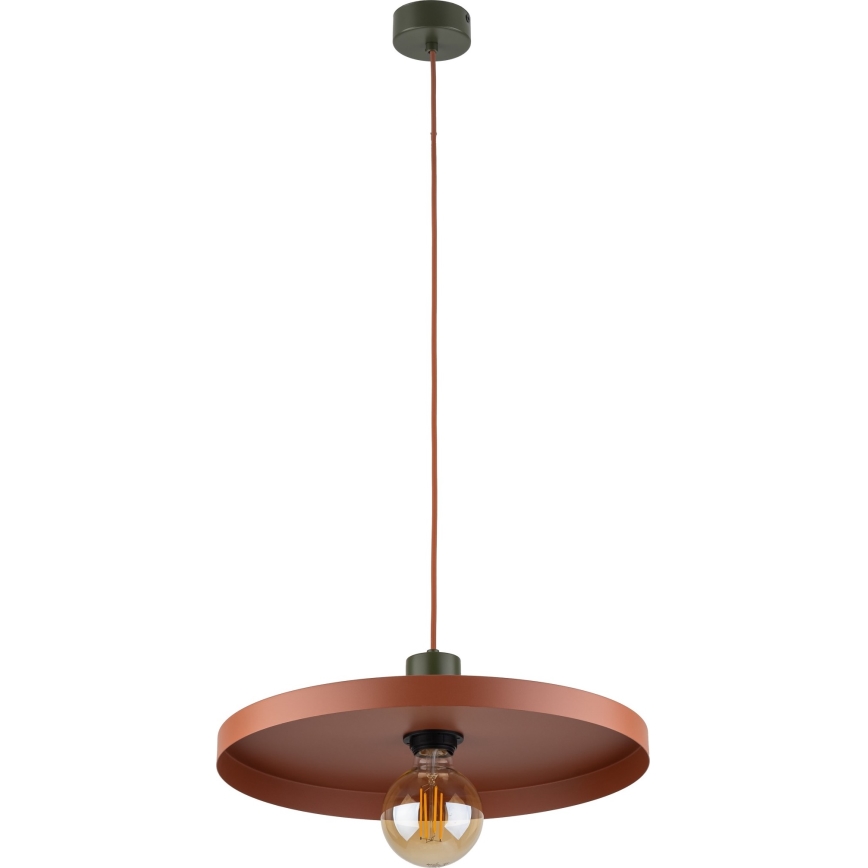 Pendel SILA 1xE27/15W/230V diameter 40 cm mursten/grøn