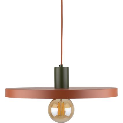 Pendel SILA 1xE27/15W/230V diameter 40 cm mursten/grøn
