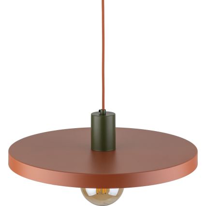 Pendel SILA 1xE27/15W/230V diameter 40 cm mursten/grøn
