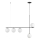 Pendel SILIA 5xG9/12W/230V sort