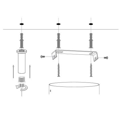 Pendel SILIA 6xG9/12W/230V sort
