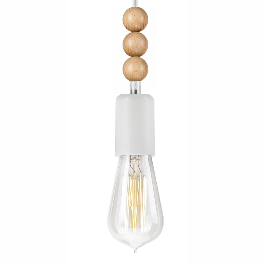 Pendel SIMON 1xE27/60W/230V bøg - FSC certificeret