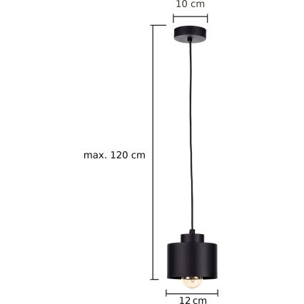 Pendel SIMPLY BLACK 1xE27/60W/230V