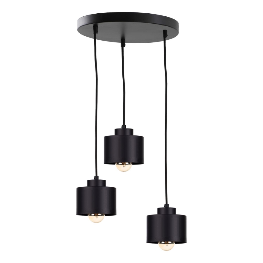 Pendel SIMPLY BLACK 3xE27/60W/230V diameter 32 cm
