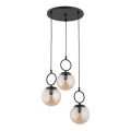 Pendel SITRO 3xE14/10W/230V sort/røget beige