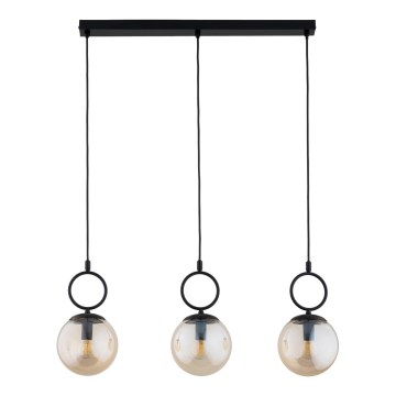 Pendel SITRO 3xE14/10W/230V sort/røget beige