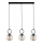 Pendel SITRO 3xE14/10W/230V sort/røget beige