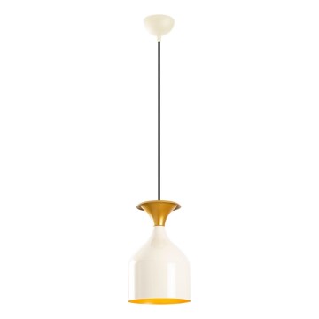 Pendel SIVANI på ledning 1xE27/40W/230V hvid/kobber
