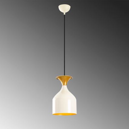Pendel SIVANI på ledning 1xE27/40W/230V hvid/kobber